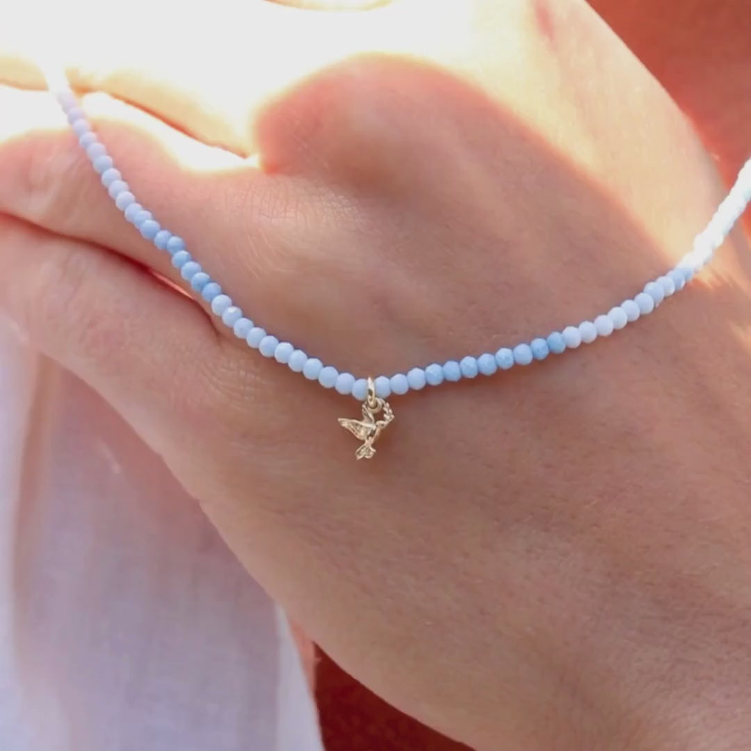 Fred 🕊️ Blue Wrap Pearl Bracelet and Necklace