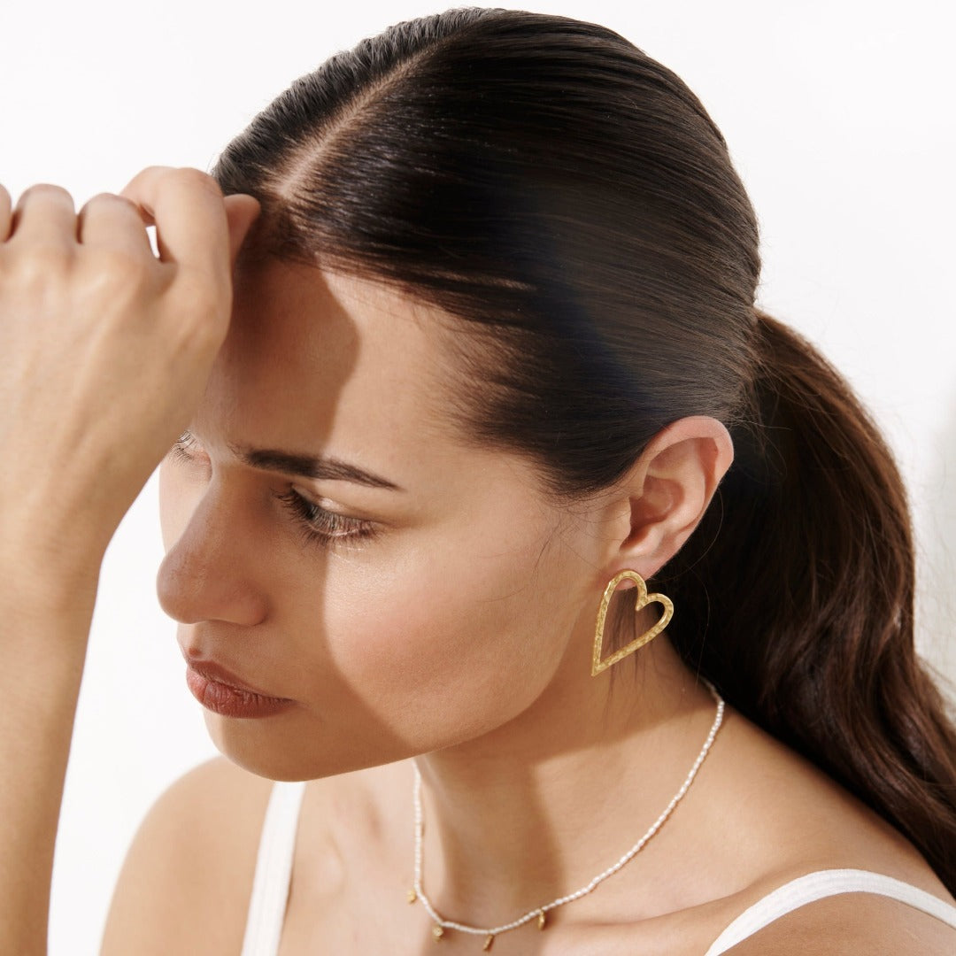 Golden Heart Earrings