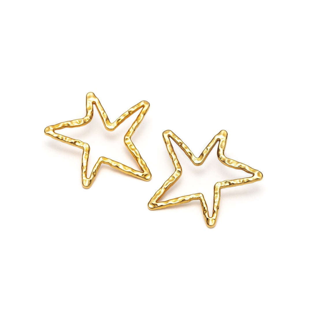 Golden Star Earrings - With Love Darling